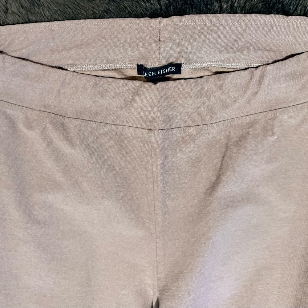 Eileen Fisher Taupe Stretch Crepe Pants